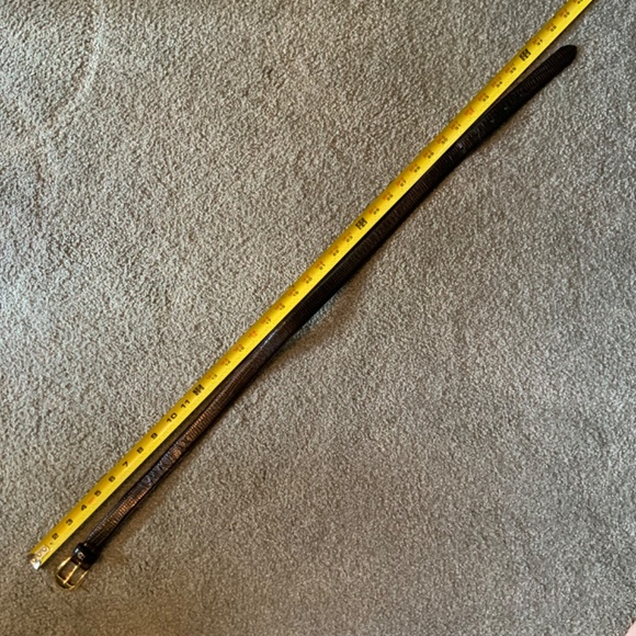 Etienne Aigner - Vintage Black Leather Snakeskin Design Belt - Picture 5 of 7